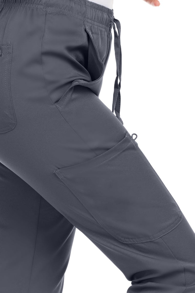 MediChic Womenâ€™s Medical Scrub Jogger Pants â€“ 4 Pockets, 4-Way Stretch, Moisture-Wicking, Anti-Wrinkle, Soft Flex Fabric Pewter - Image 5